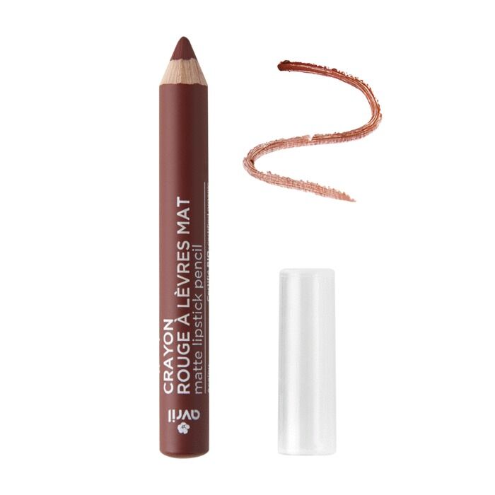 Crayon rouge à lèvres mat Acajou certifié bio