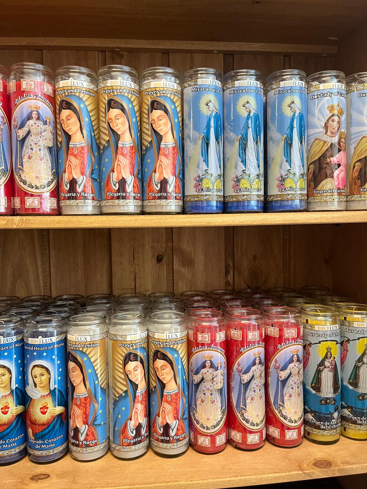 Handmade Mexican Votive Candles - Colorful Spiritual Collection