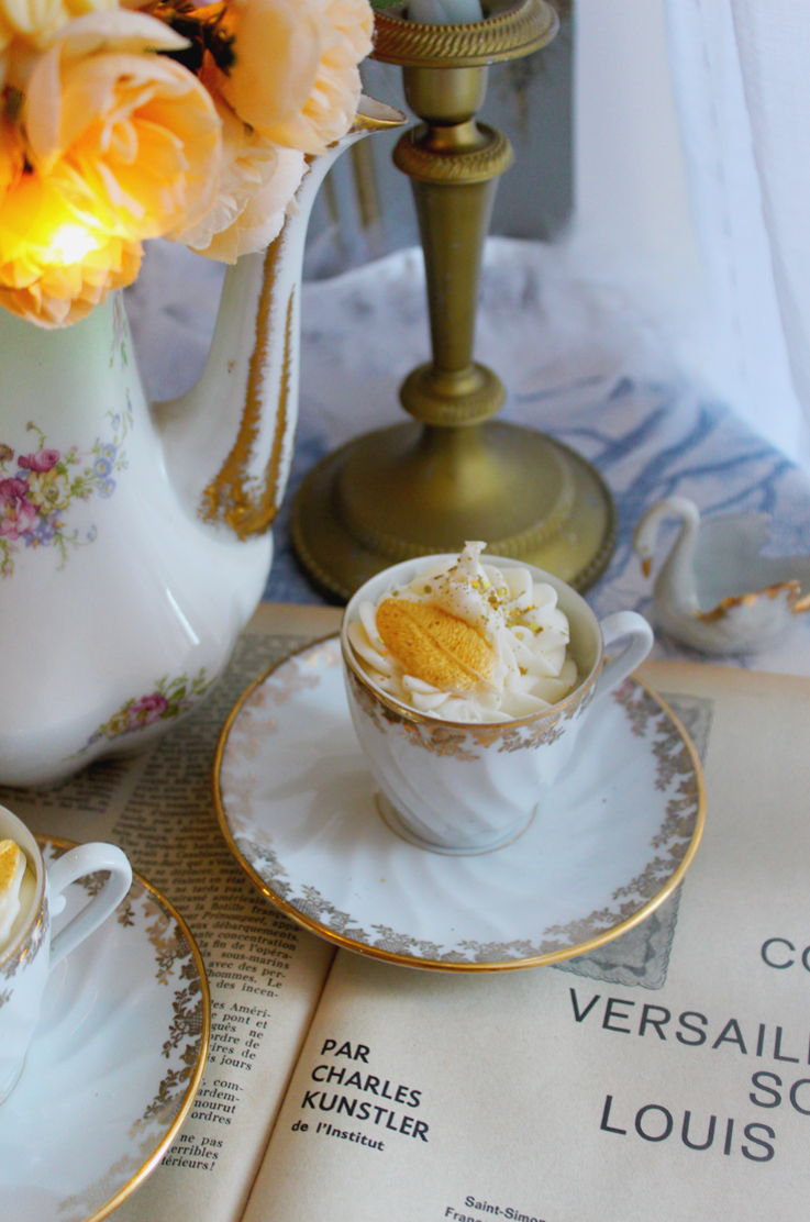 The Princess's Indulgence – Antique Porcelain Whipped Cream Candle
