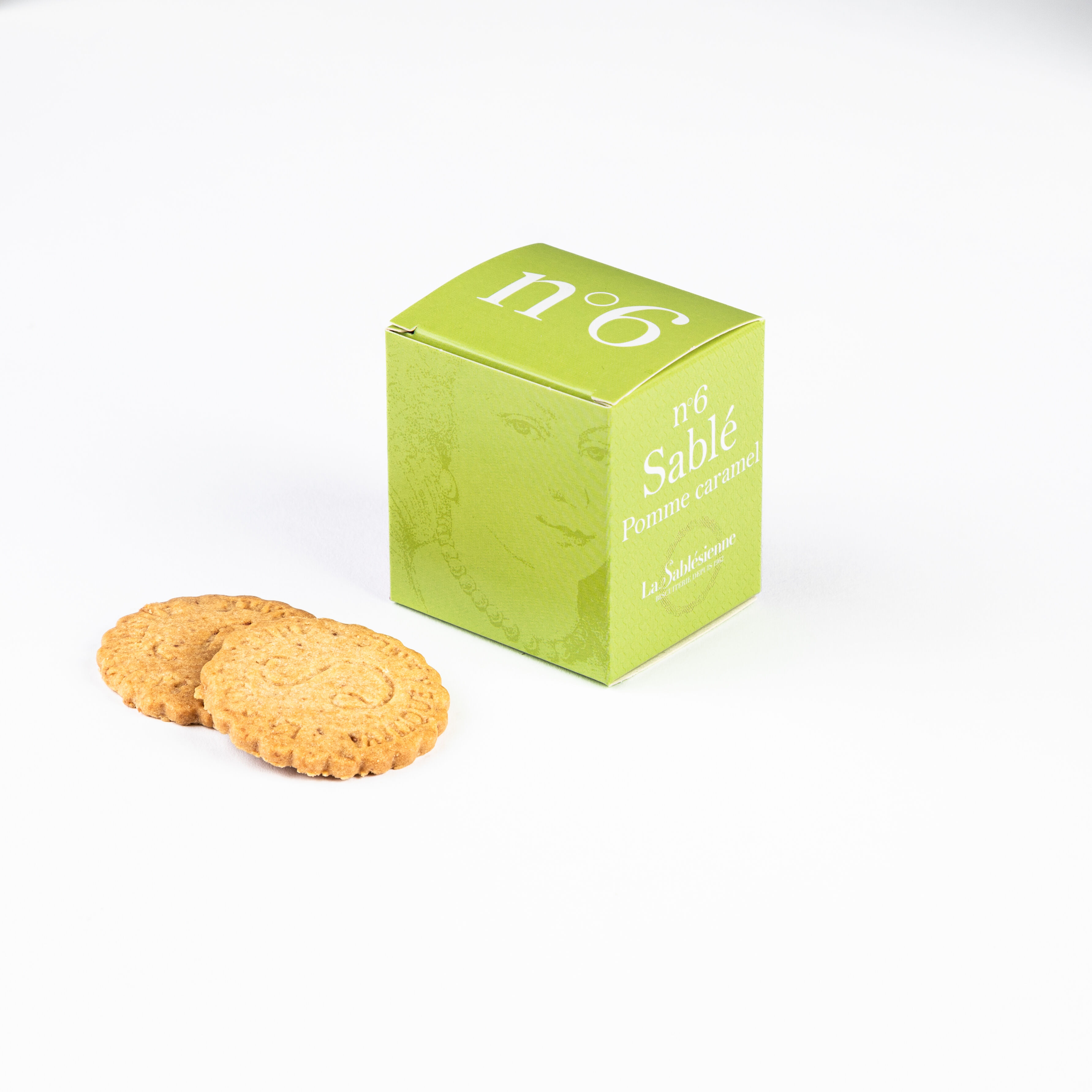 Apfel-Karamell-Mürbeteigkekse – Mini-Würfel Nr. 6, 35 g