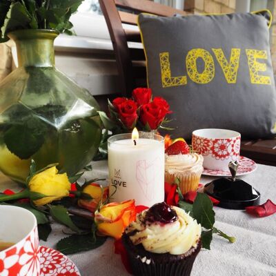 Luxury Handmade Candle - Love Heart design