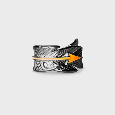 Black Feather Ring