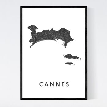 Plan de la ville de Cannes - B2 - Poster encadré 1