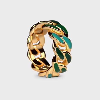 Jade Green Cuban Ring