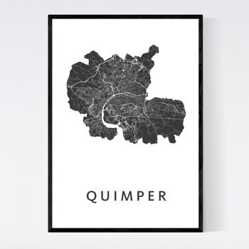 Plan de la ville de Quimper - B2 - Poster encadré 1