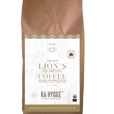 Lion´s Mane Mushroom Coffee, whole beans 1 Kg