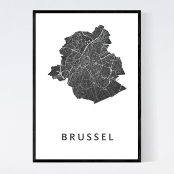 Plan de la ville de Bruxelles - B2 - Poster encadré 1