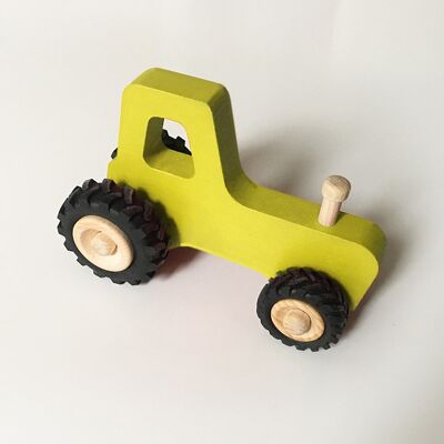 Joseph the little wooden tractor - Yellow