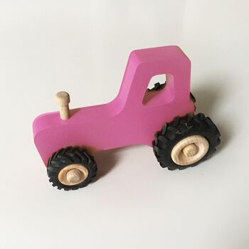 Joseph le petit tracteur en bois - Rose 2