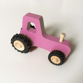 Joseph le petit tracteur en bois - Rose 3