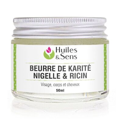 Burro di Karitè & Nigella & Olio di Ricino Bio-vaso 50 ml
