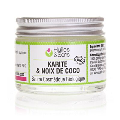Manteca de karité y coco ecológica 50 ml