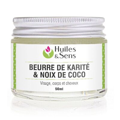 Manteca de karité y coco ecológica 50 ml