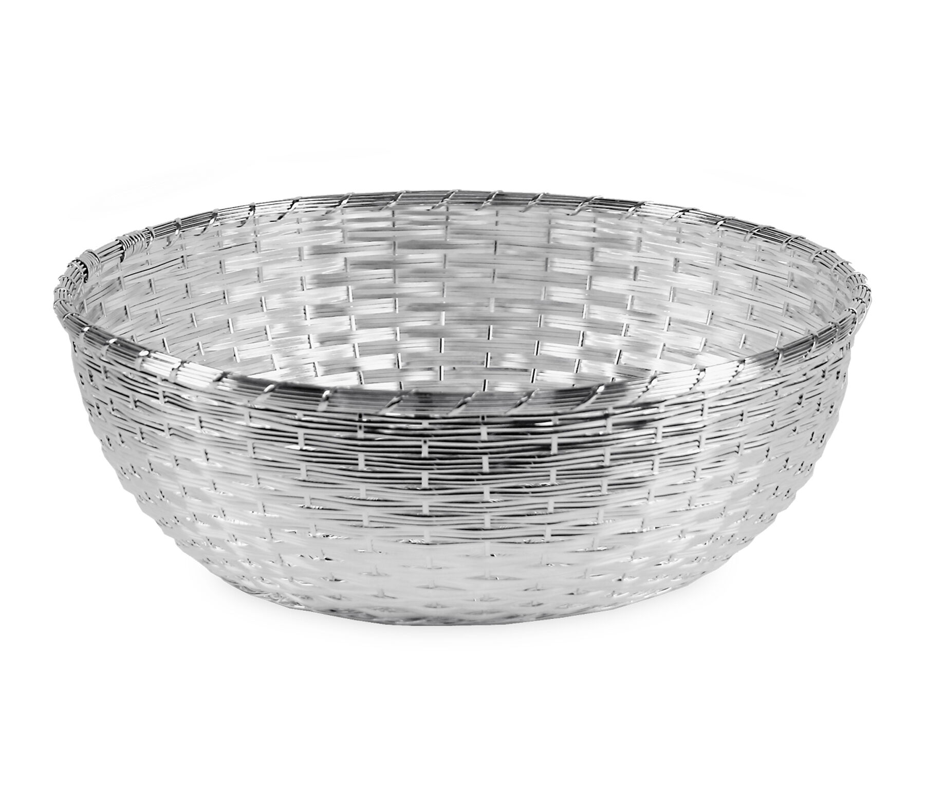Decorative Basso basket, elegantly silver-plated, tarnish-resistant, 30 cm diameter