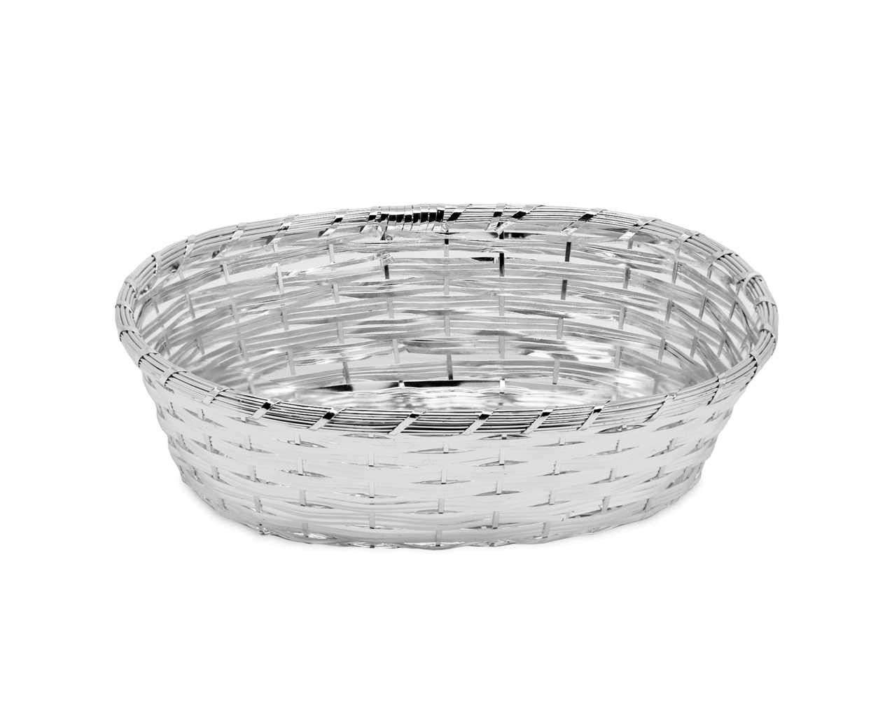 Bread basket (16x23cm), oval, elegantly silver-plated, tarnish-resistant