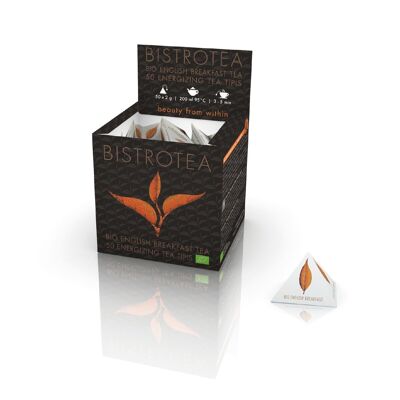 Box of 50 organic English Breakfast black tea teepees