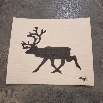 SPECIAL OFFER :: Swedish Dishcloth Reindeer, white