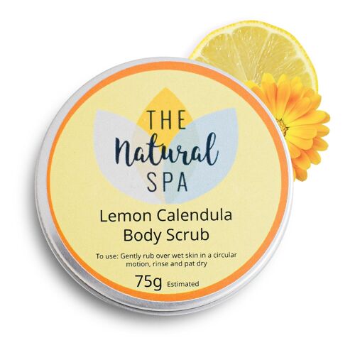 Lemon Calendula Body Scrub -  All natural 75g