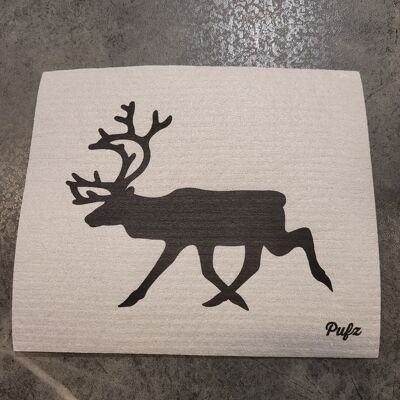 SPECIAL OFFER :: Swedish Dishcloth Reindeer, grey