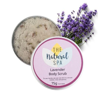 Lavender Body Scrub -  All natural 75g - Mothers day - Letterbox gift sized - Plastic Free