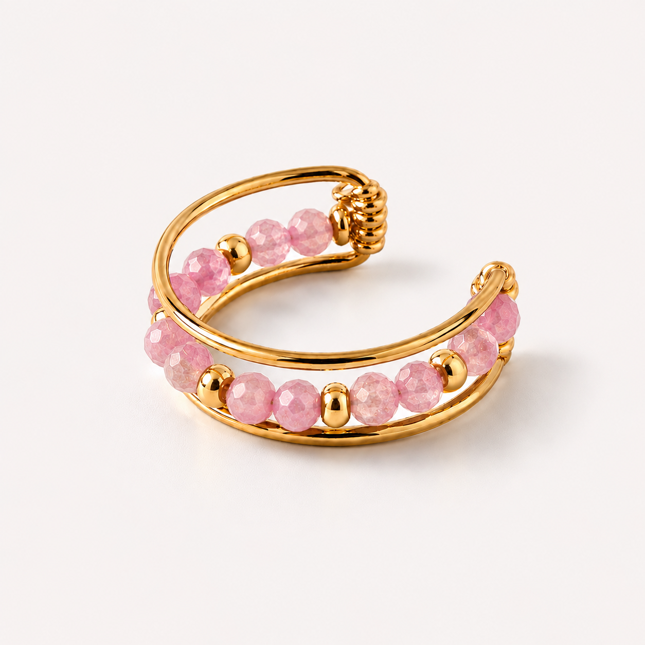 Pink Tourmaline Fake Conch Piercing