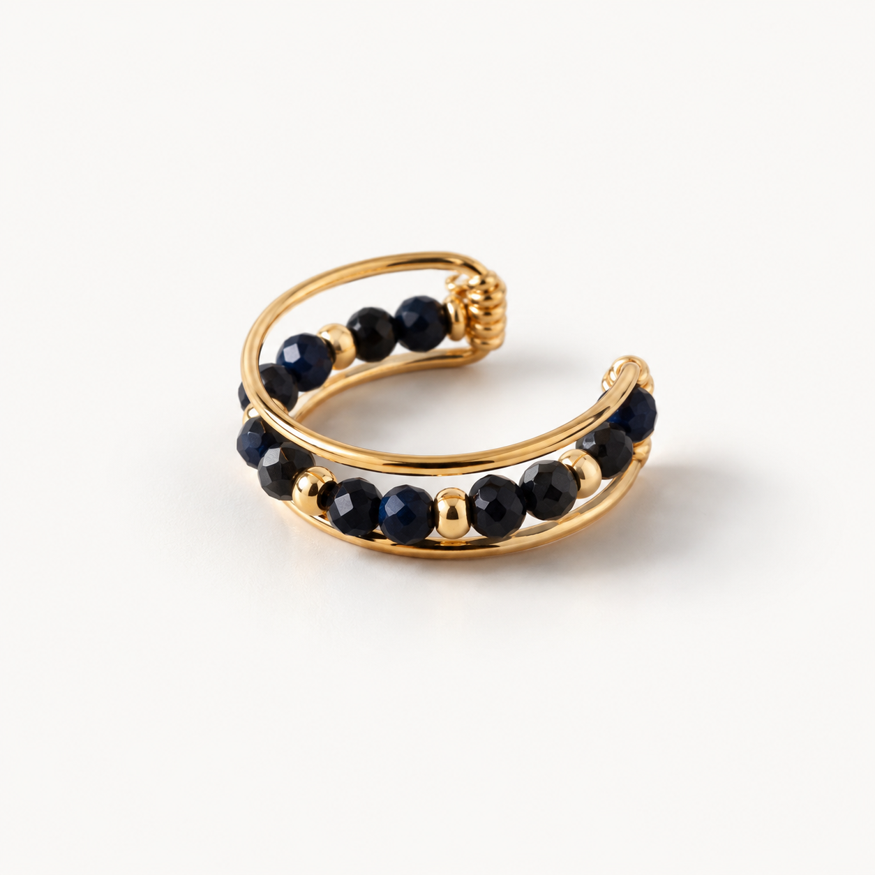 Fake Black Spinel Conch Piercing