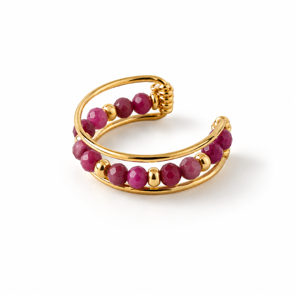 Fake Conch Piercing Corundum Ruby