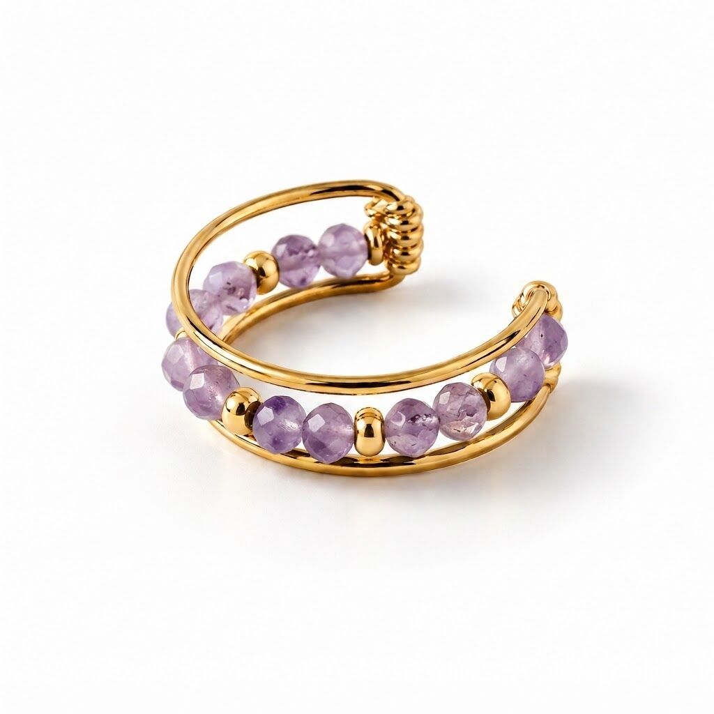 Fake Amethyst Conch Piercing