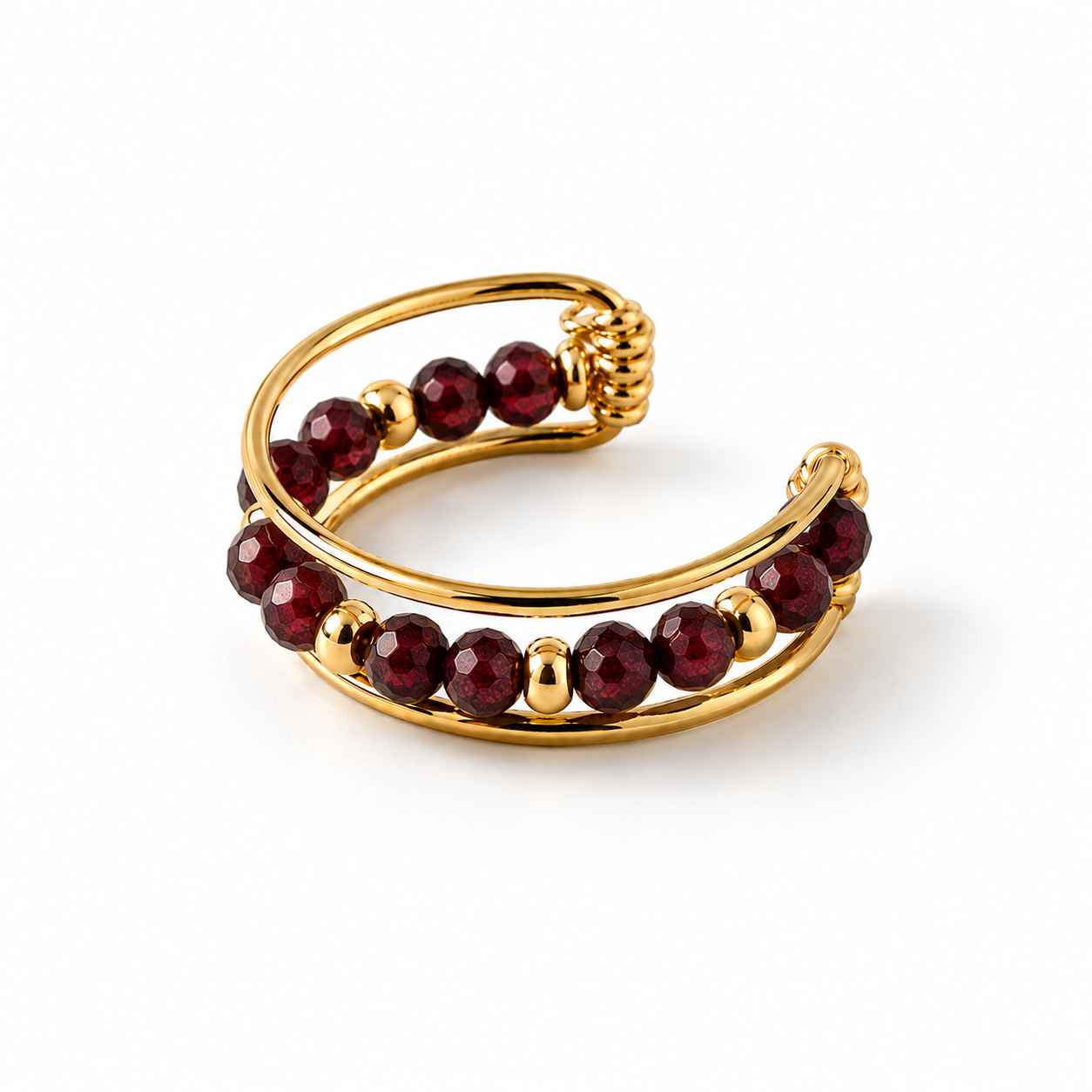 Fake Garnet Conch Piercing