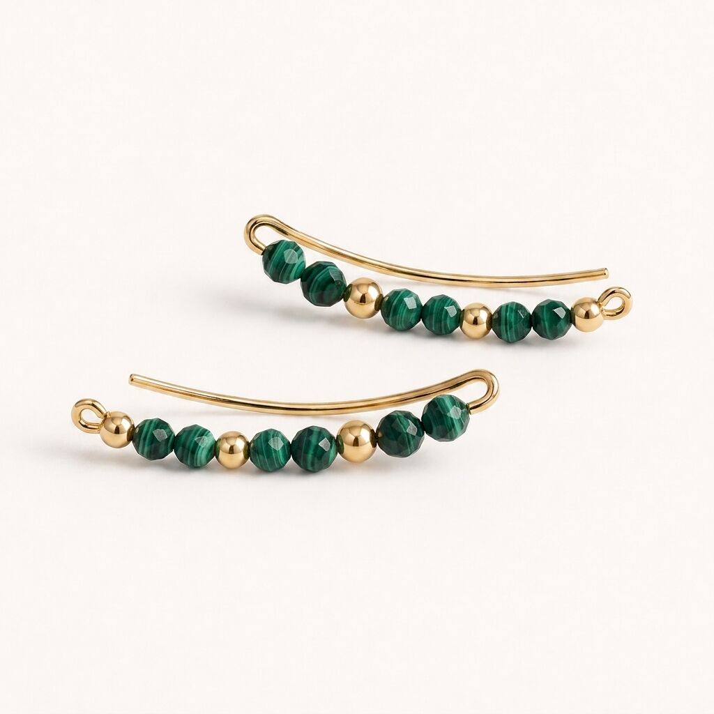 Climbers Malachite Earrings
