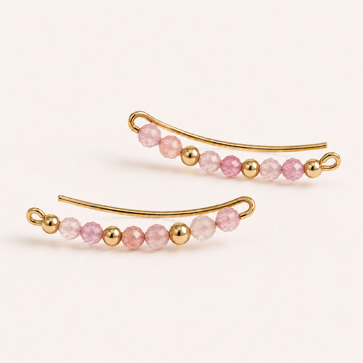 Climbers Pink Tourmaline Earrings
