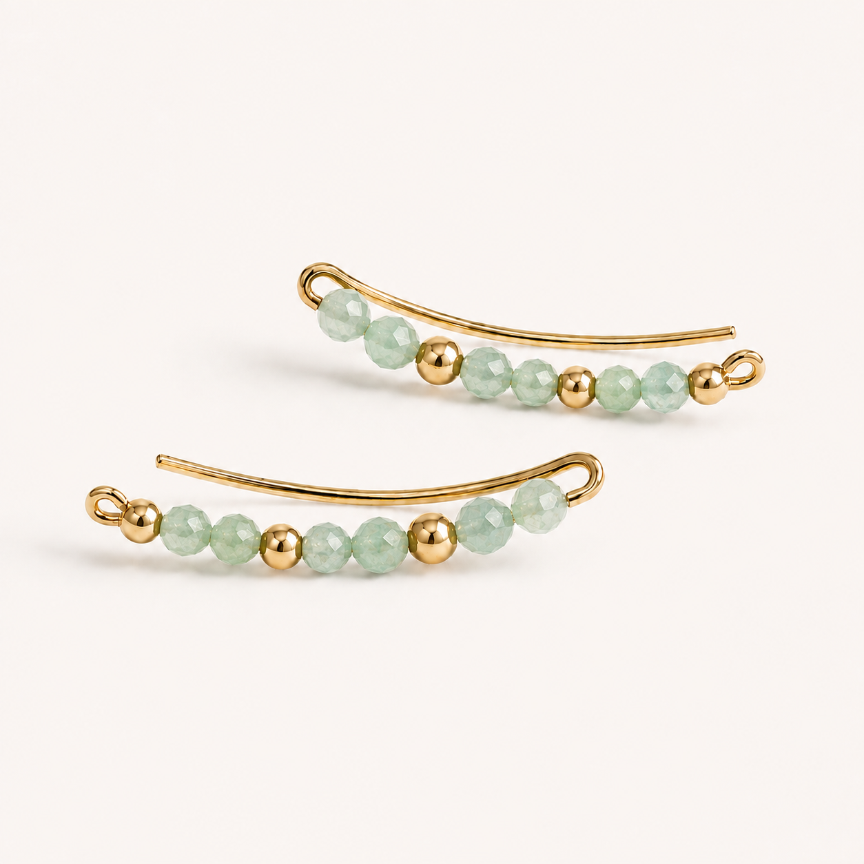 Climbers Green Aventurine Earrings