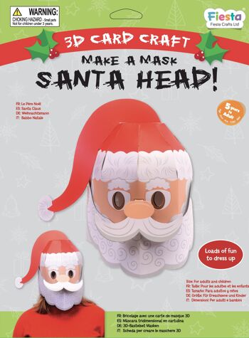 Création de cartes de masque de Père Noël 3D - créez votre propre masque de Noël 3
