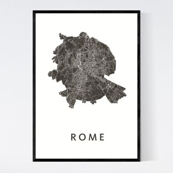 Plan de la ville de Rome - B2 - Poster encadré 1
