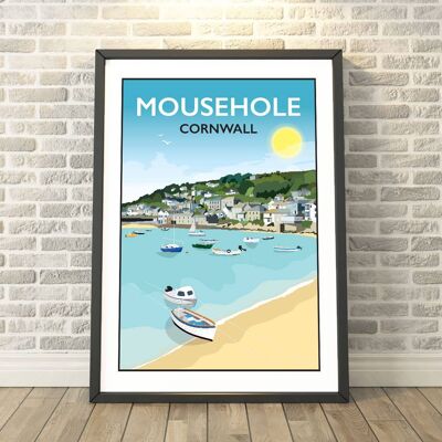 Mousehole, Cornwall Print__A4