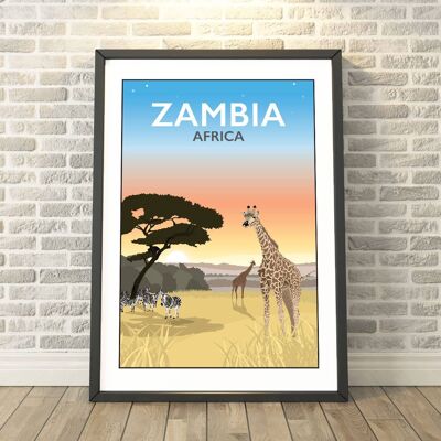 Zambia, Africa Print__A4