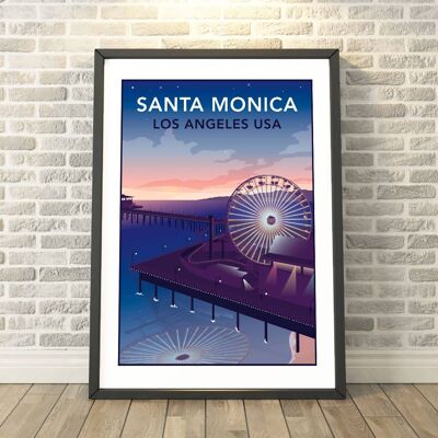 Santa Monica, Los Angeles, USA Print__A4