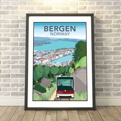 Mount Floyen, Bergen, Norway Print__A4