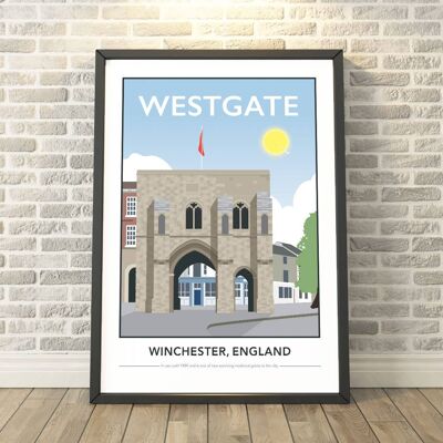 Westgate, Winchester Print__A4