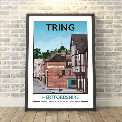 Tring Highstreet, Hertfordshire Print__A4
