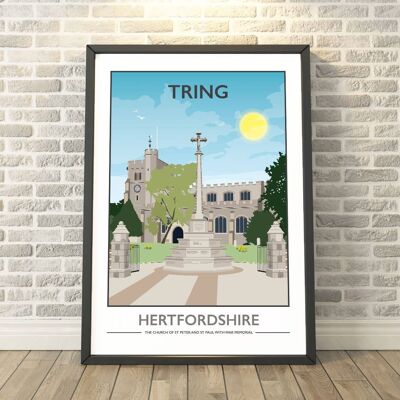 Tring Church, Hertfordshire Print__A4
