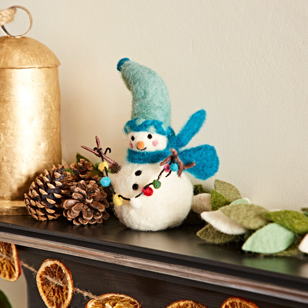 Felt Standing Snowman Christmas Decoration
