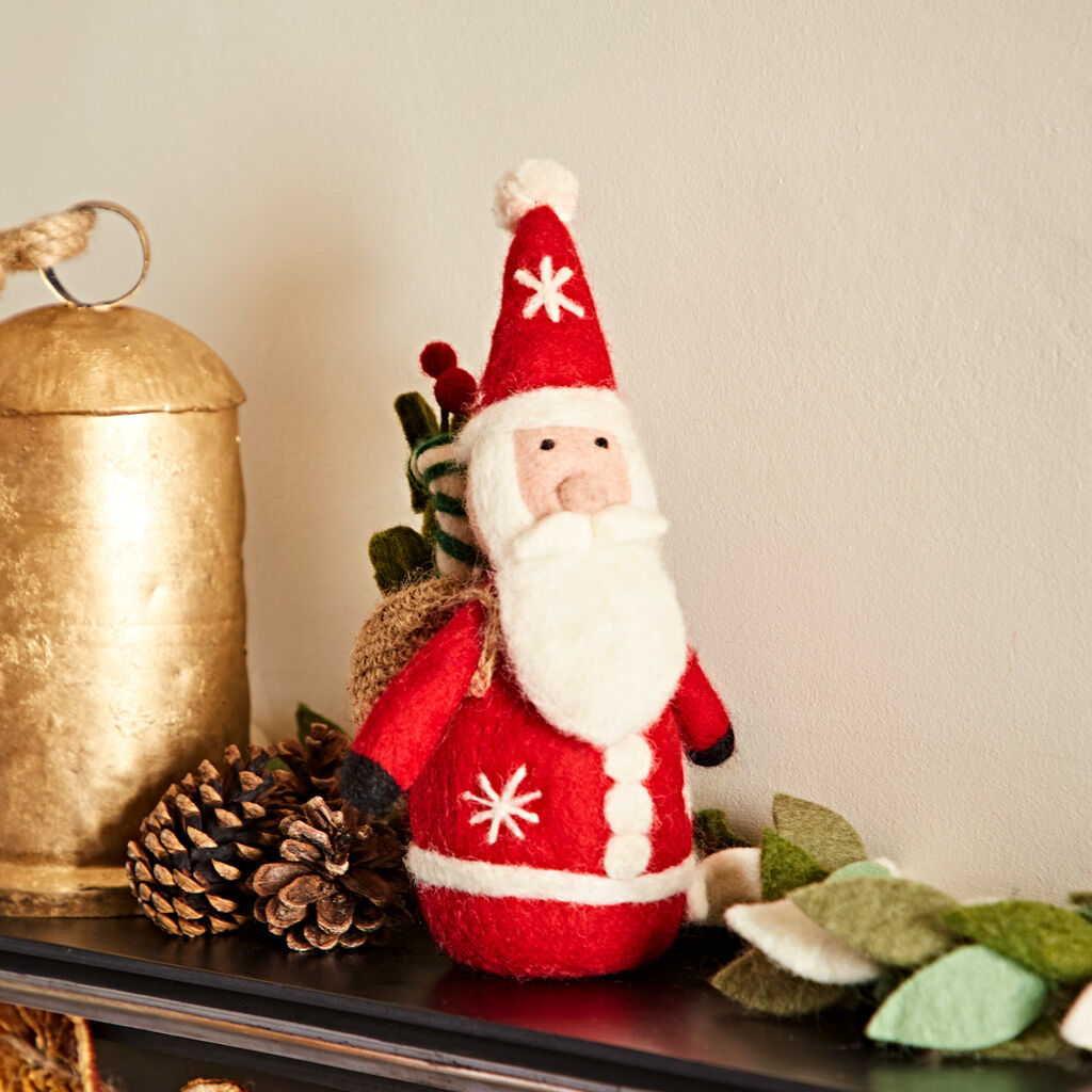 Felt Standing Santa Christmas Decoration
