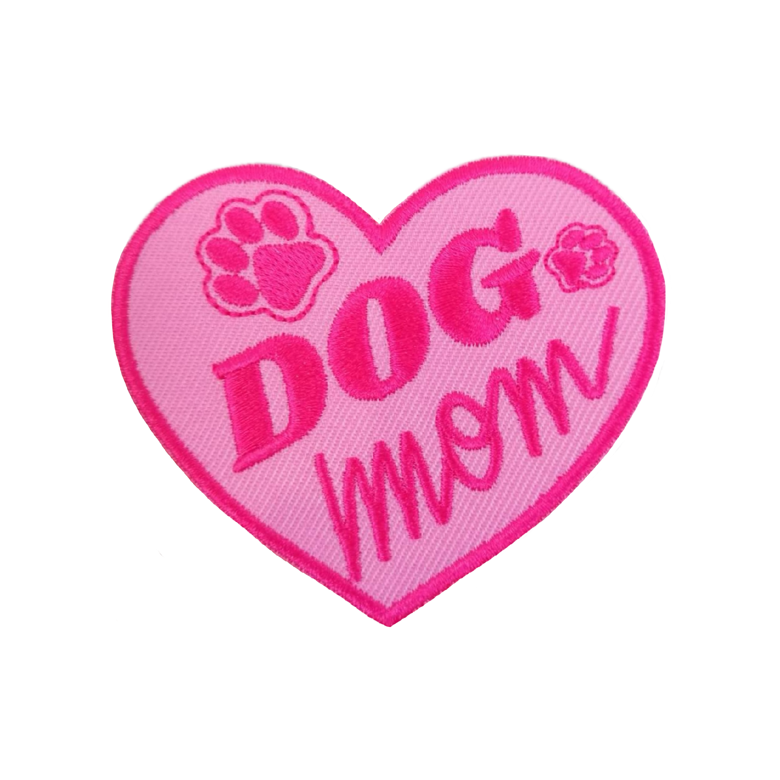 Dog Mom Embroidered Iron-On Patch