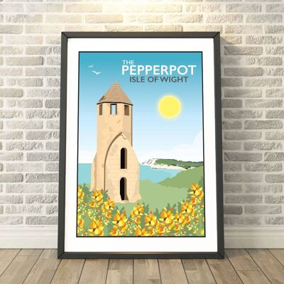 The Pepper Pot, Isle of Wight Print__A4