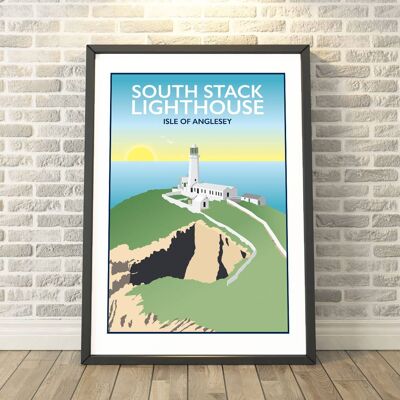 South Stack lighthouse, Isle of Anglesey, Wales Print__A4