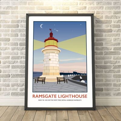 Ramsgate Lighthouse, Kent Print__A4