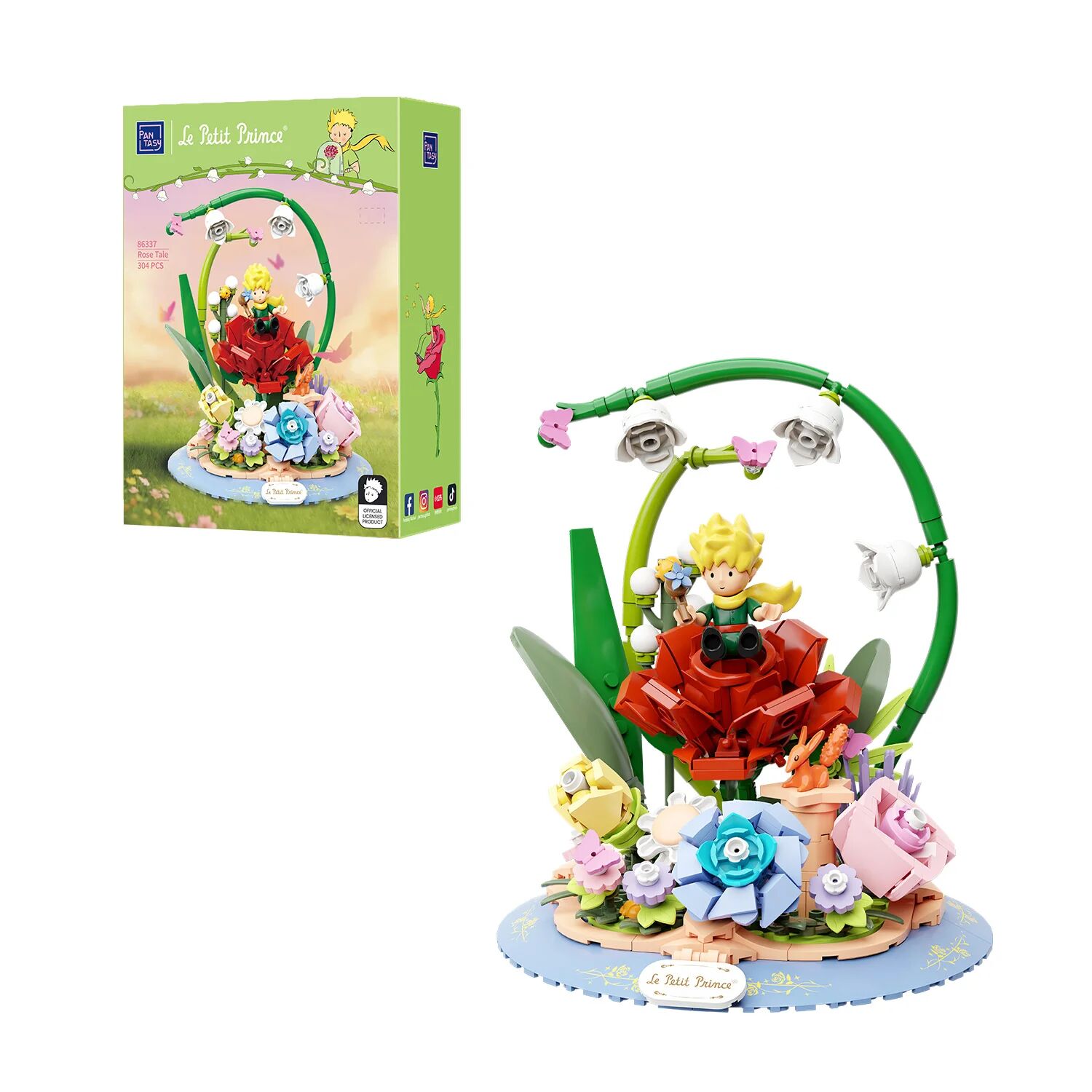 Pantasy, Blocs de Bouwblokjes 3D, Petit Prince, Rose Tale, 86337, 15,8×16,8x18cm