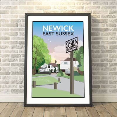 Newick, East Sussex Print__A4