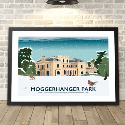 Moggerhanger House, Bedfordshire Winter Print__A4